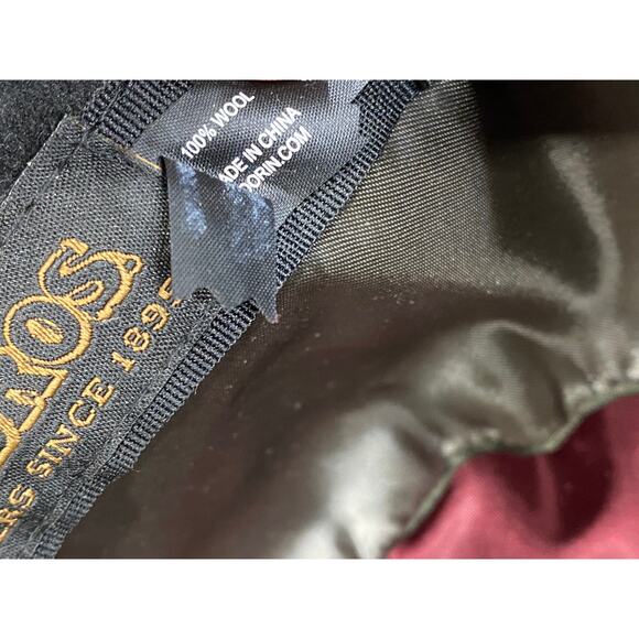 GOORIN BROS. Women's Black Wool Feather Derby Fedora Bowler Hat SZ M - Picture 10 of 11